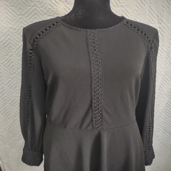H&M Black Lace Detail A-Line Dress - Picture 4 of 10
